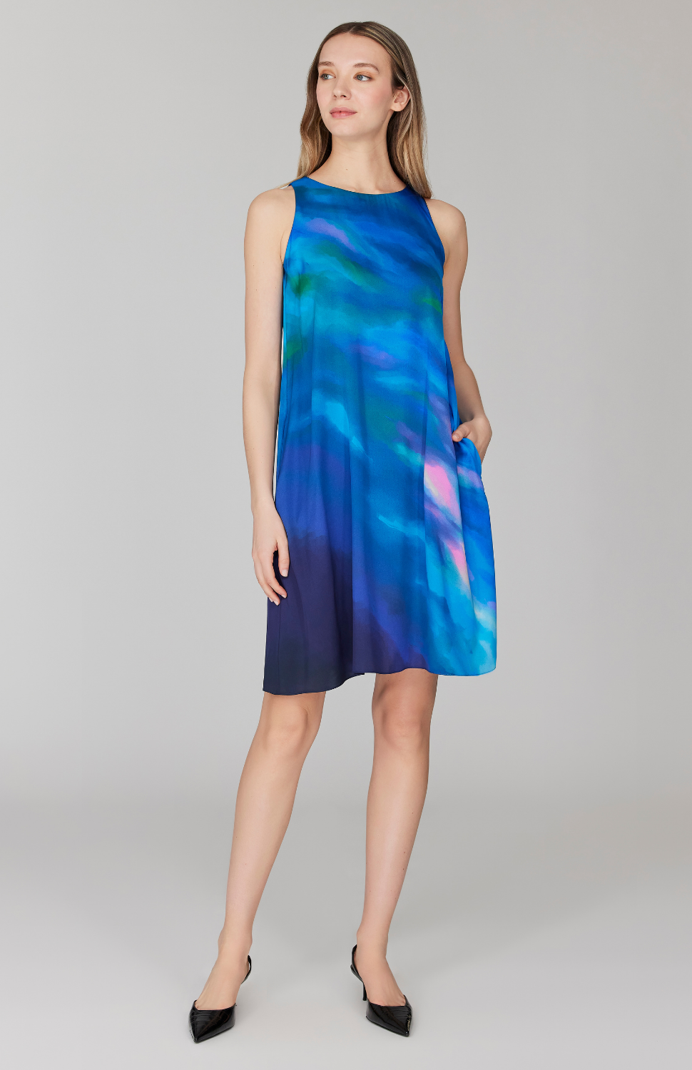 Mountainscape Short Trapeze Dress 12 / Multi MTS Mountainscape Short Trapeze Dress 12 / Multi MTS