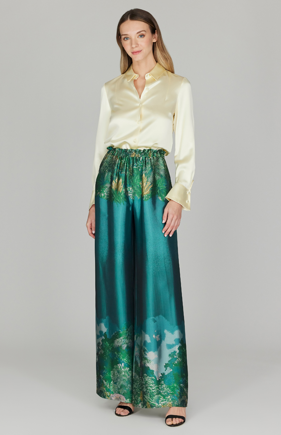 PREORDER Rainforest Jacquard Pajama Pant w/ Back Zip