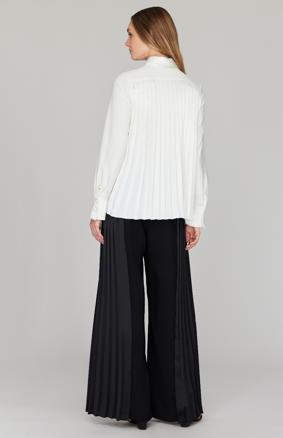 Pleat Back Collared Shirt