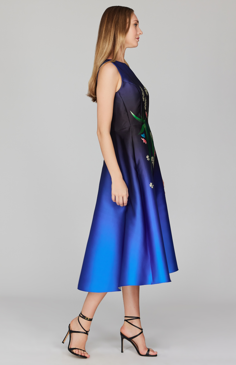 Hyacinth Print Fit & Flare Dress