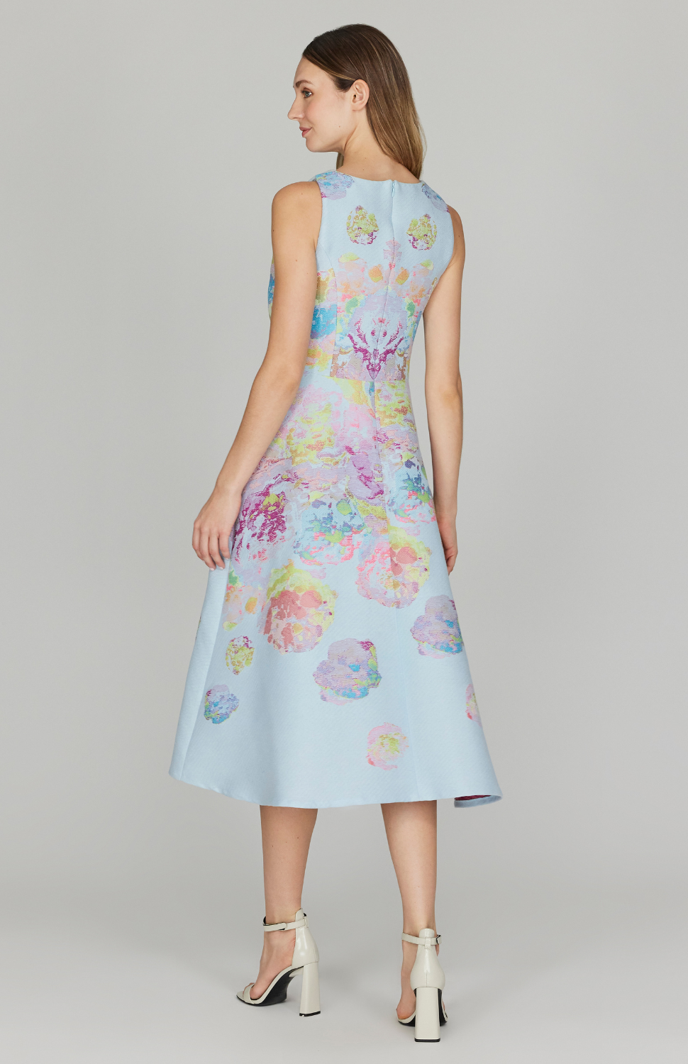 PREORDER Illusory Flora Jacquard Fit & Flare Dress