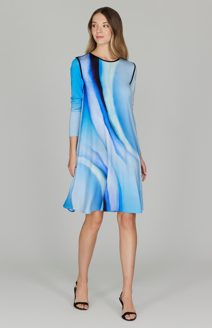 Flower Twist Short Swing Dress w/ Bias