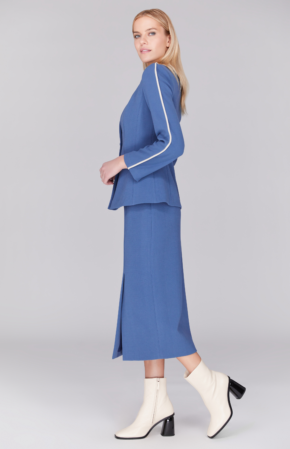 Double Face Fitted Jacket w/ Bias