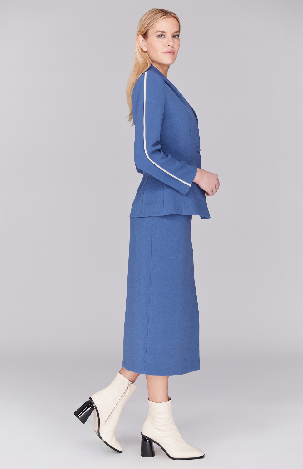 Double Face Fitted Jacket w/ Bias