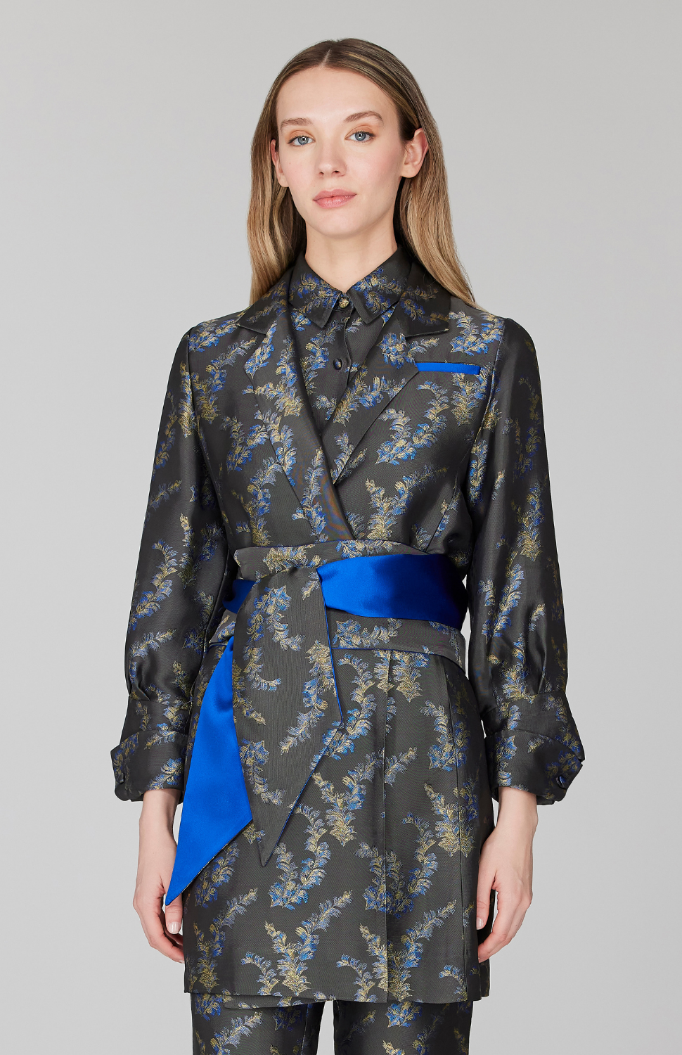 Feather Jacquard Double Sided Sash