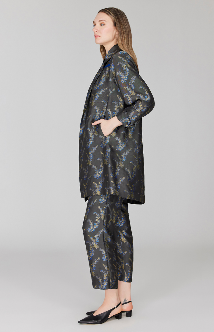 Feather Jacquard Oversized Jacket