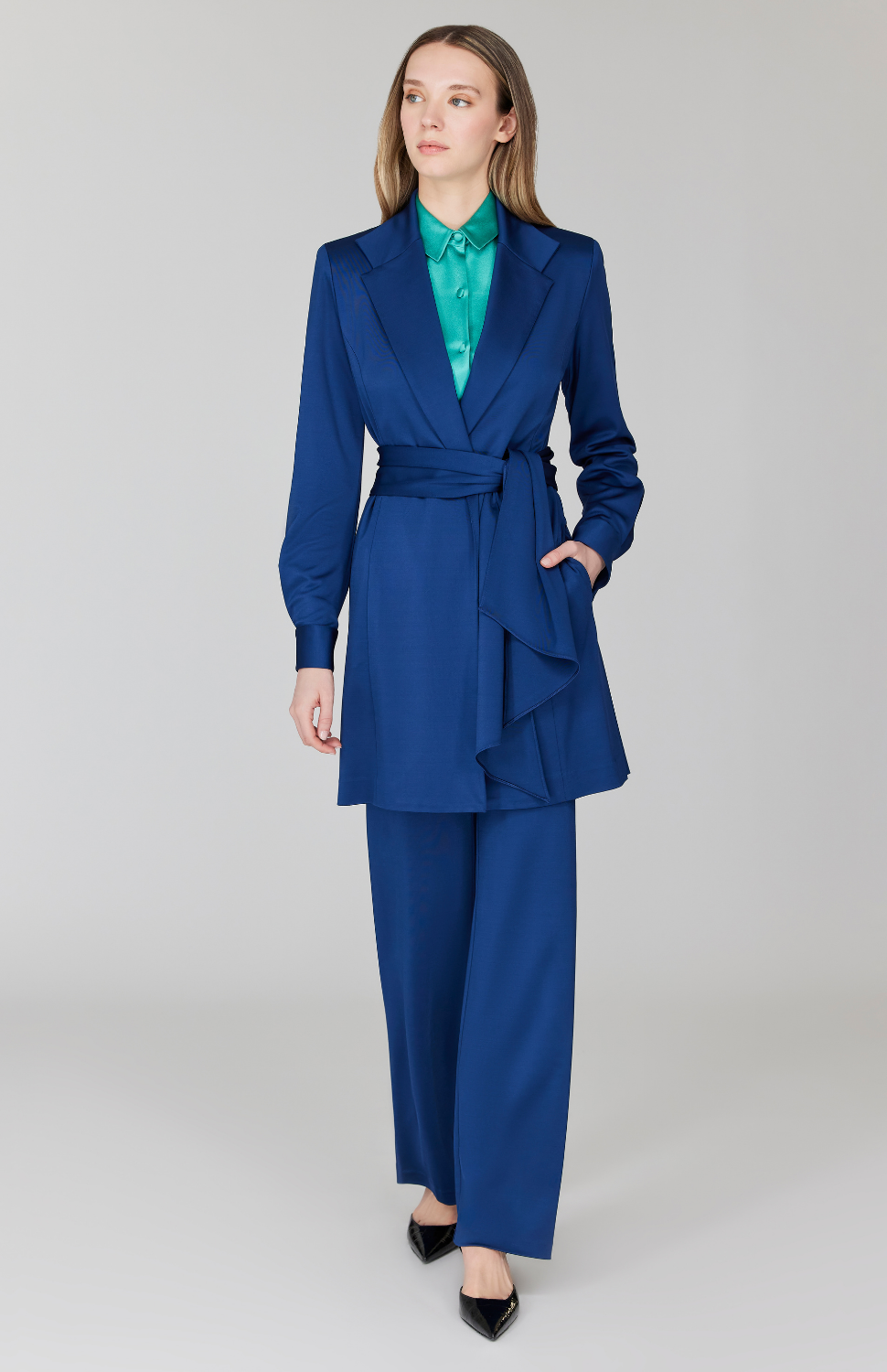 Matte Jersey Straight Pant w/ Back Elastic