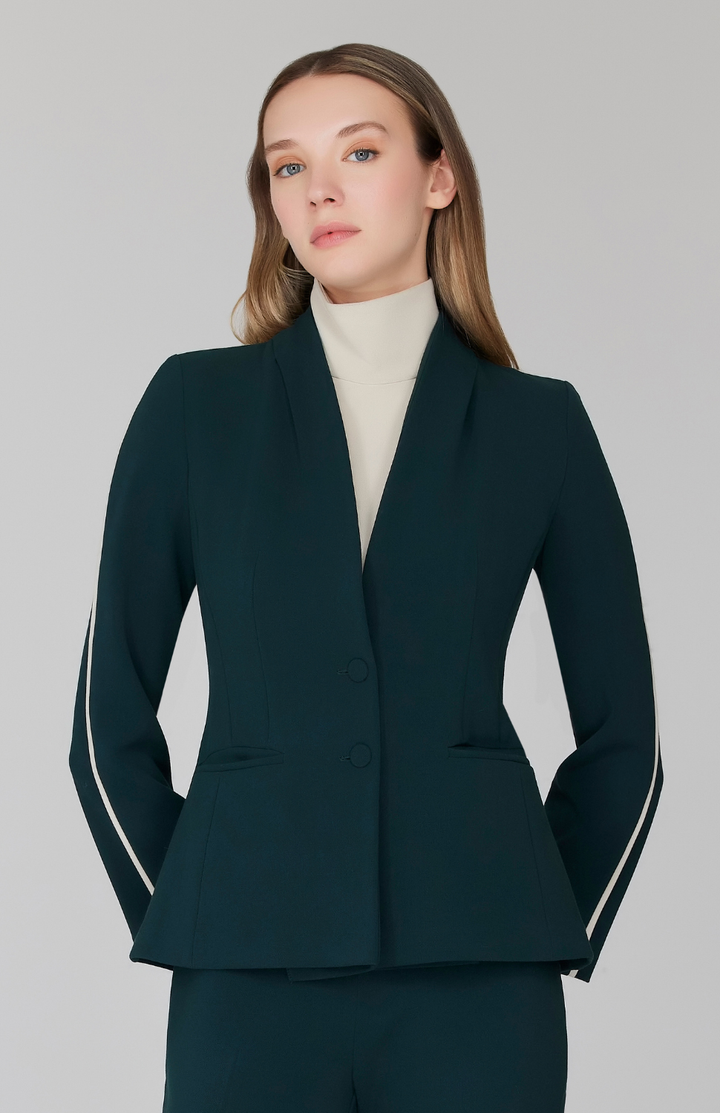 Double Face Fitted Jacket w/ Bias