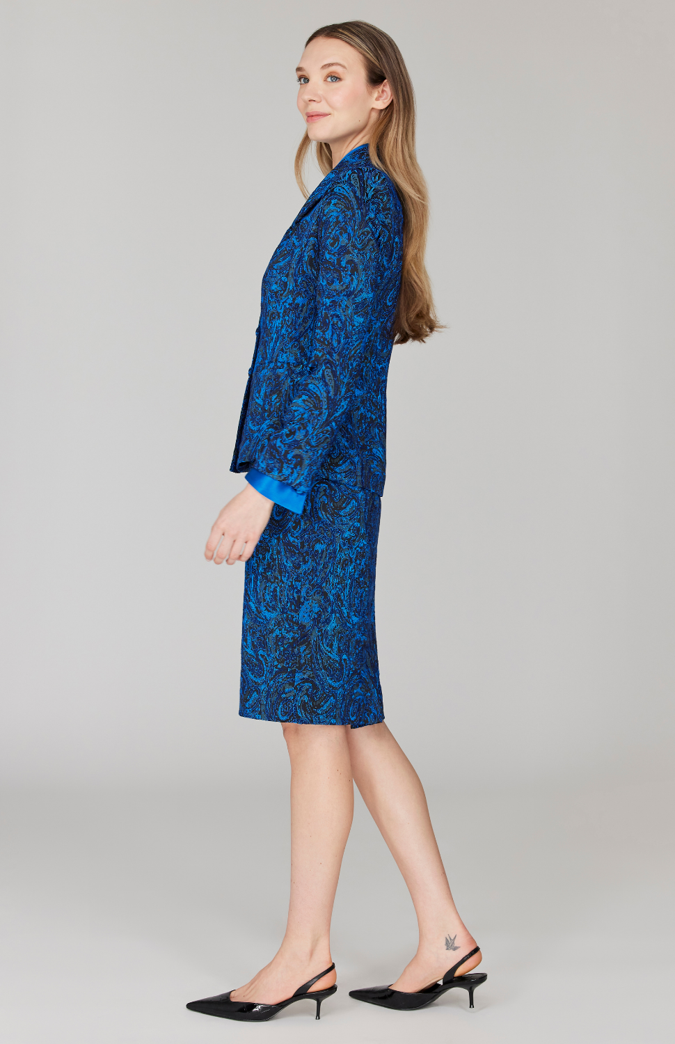 fitted jacket dress Rock with it Pu Blazer Dress with Hardware