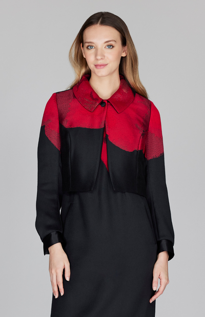 PREORDER Orchid Jacquard Short Collared Jacket