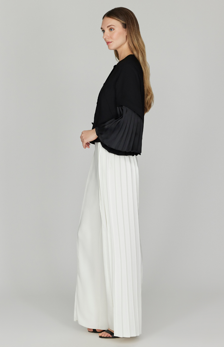 Pleat Sleeve Short Jacket