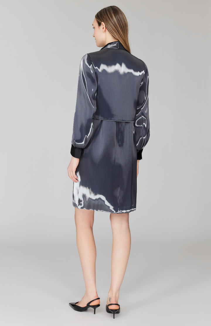 Liquid Organza Short Jacket w/ Pleated Sleeve