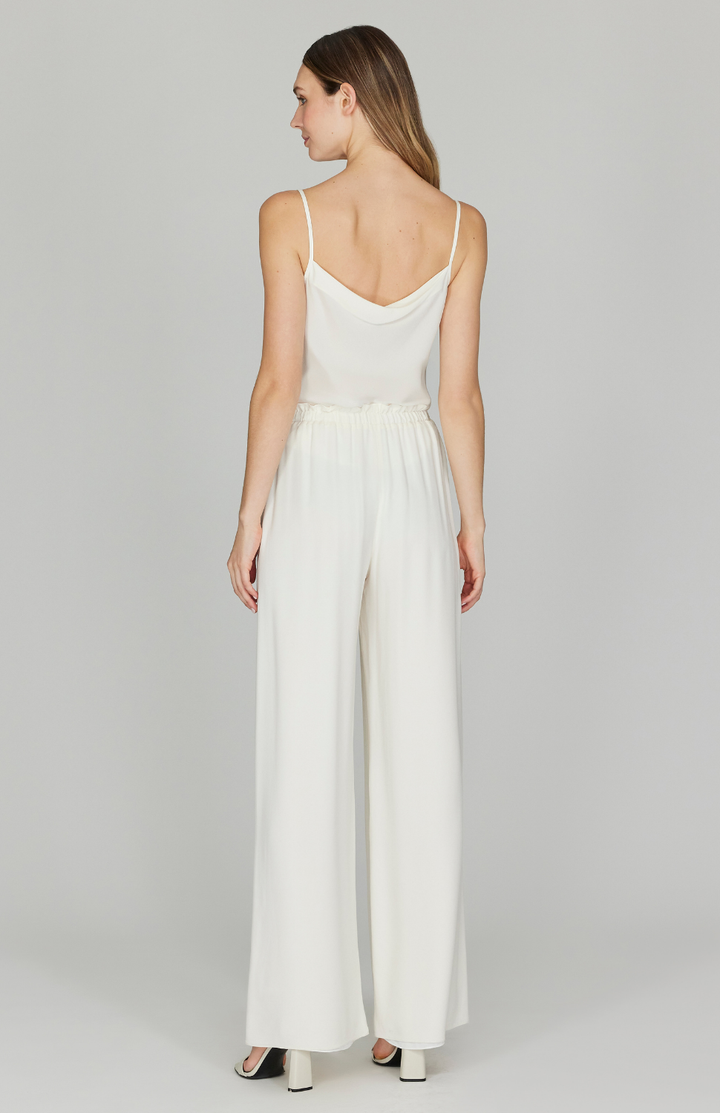 Silk Georgette Pajama Pants w/ Elastic Waist