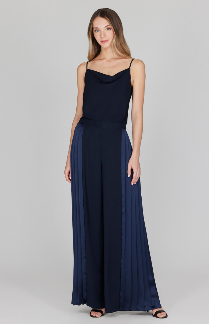 Wide Leg Pant w/ Side Pleat