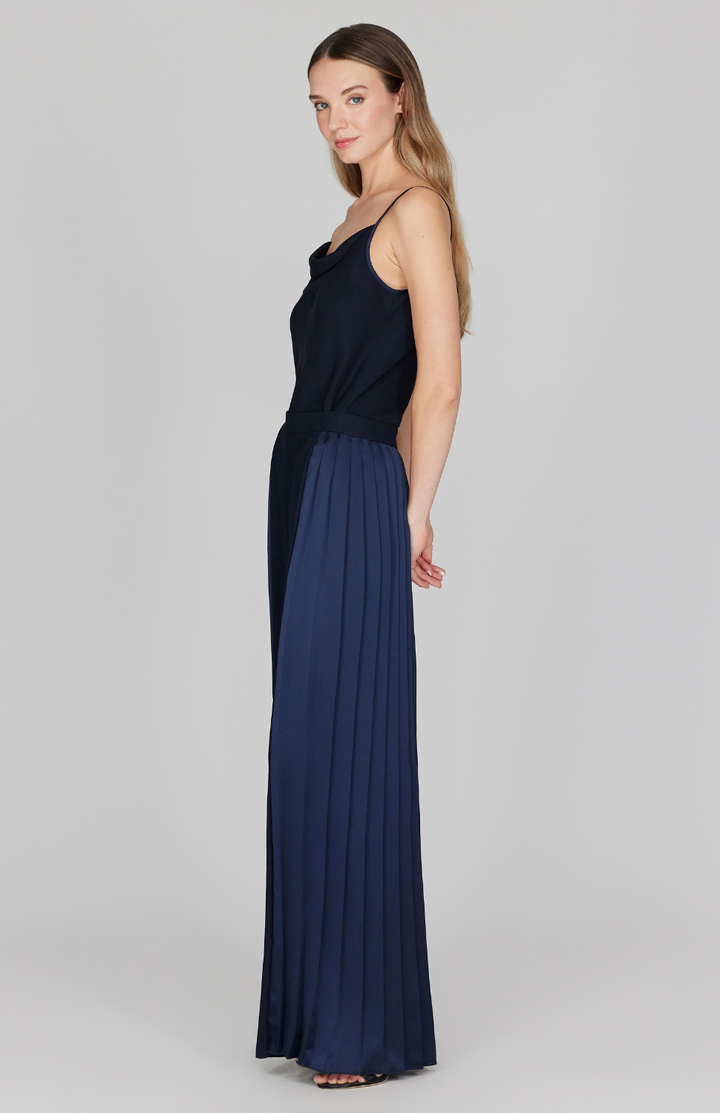 Wide Leg Pant w/ Side Pleat