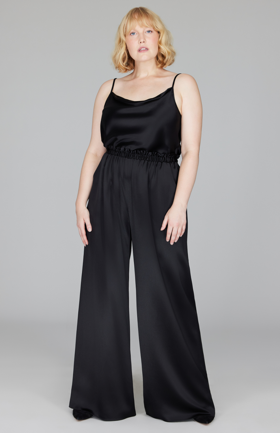 Satin Pajama Pant w/ Elastic Waistband