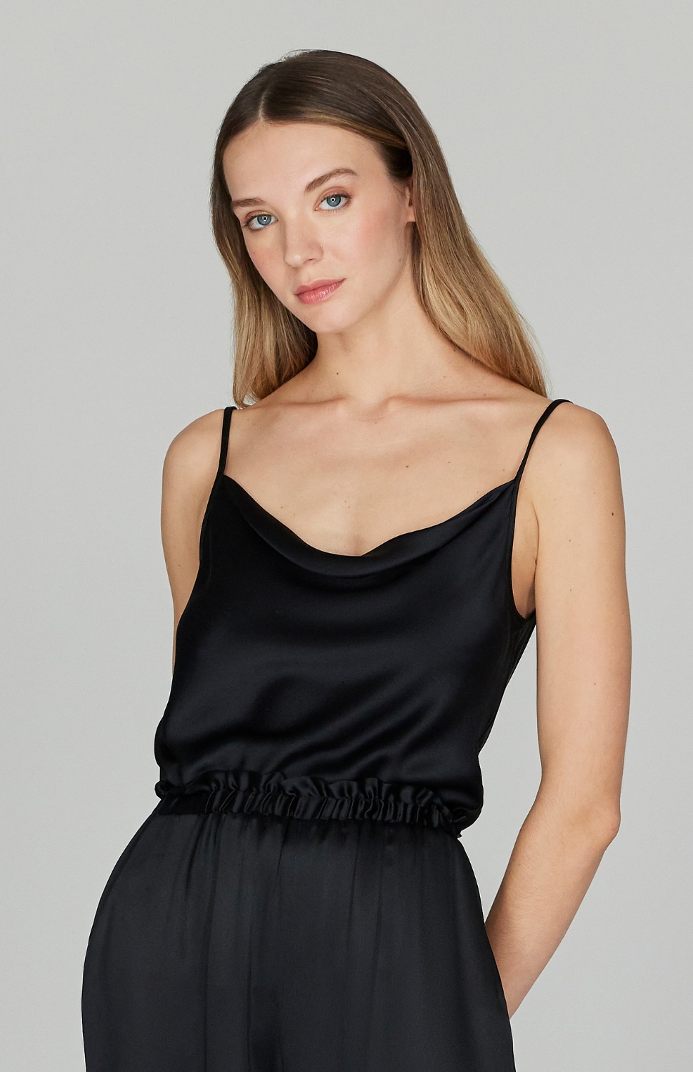 Satin Drape Front Camisole