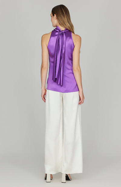 Satin Tie Neck Top