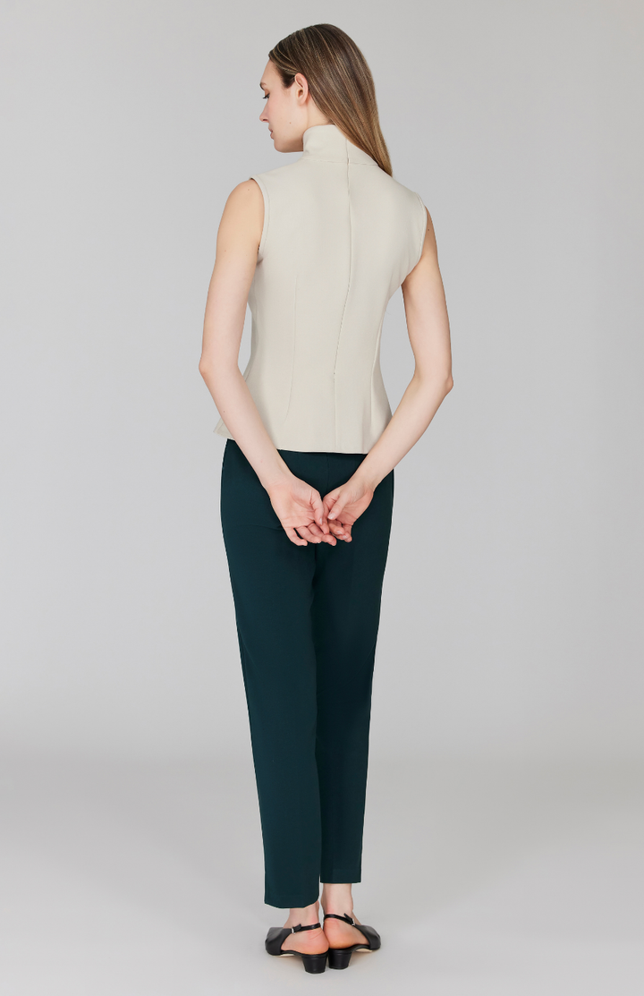 Double Face Narrow Pant w/ Back Zip