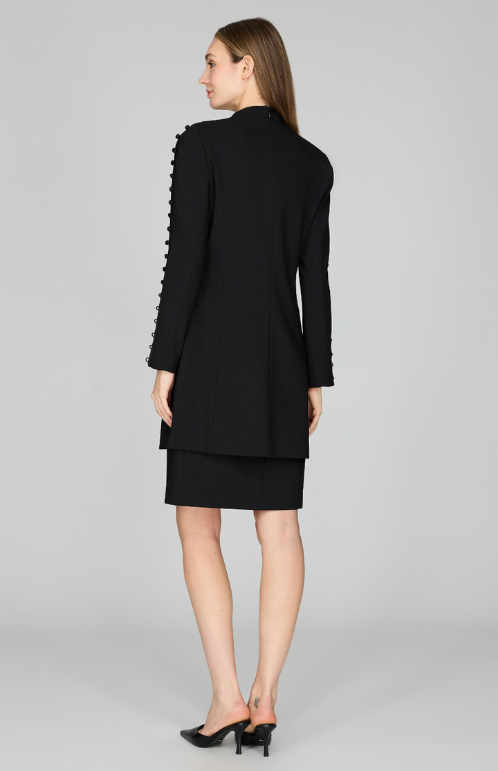 Lightweight Stretch Base Duster Jacket w/ Button Detail