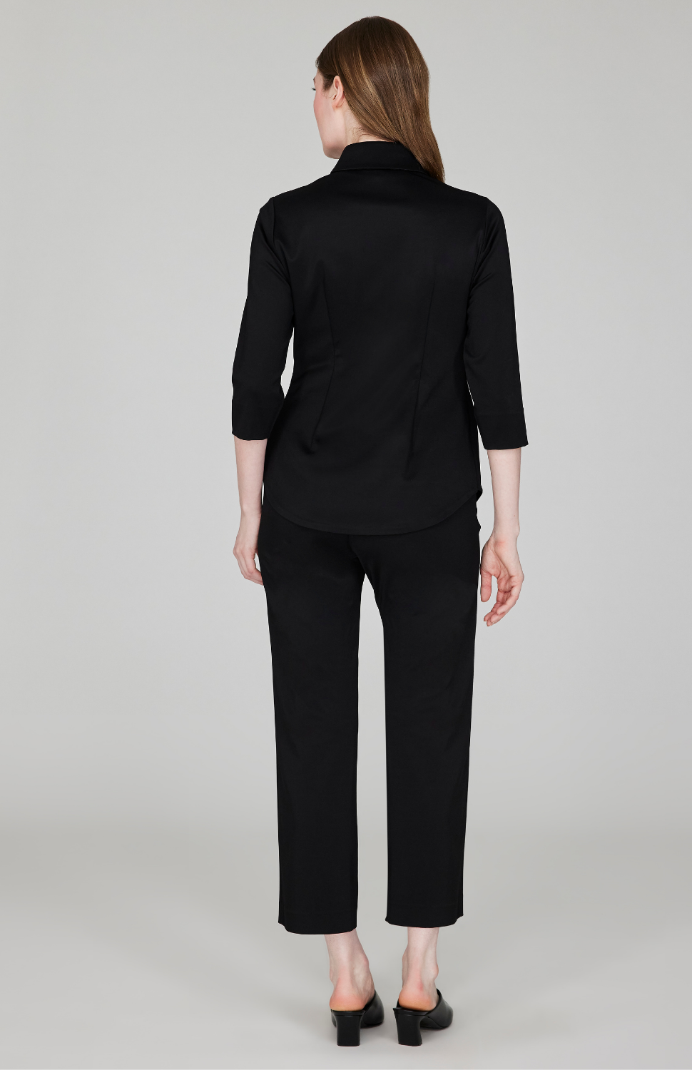 Matte Jersey Fitted Shirt Jacket