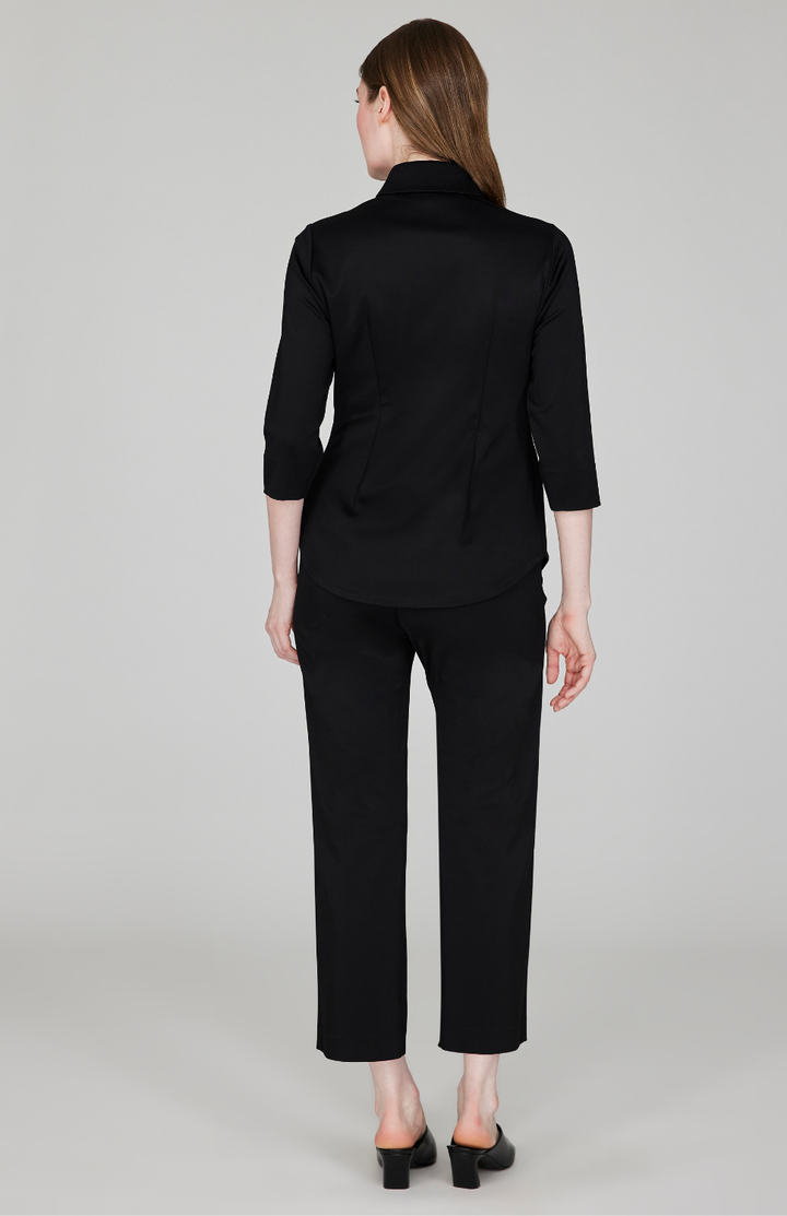 Matte Jersey Fitted Shirt Jacket