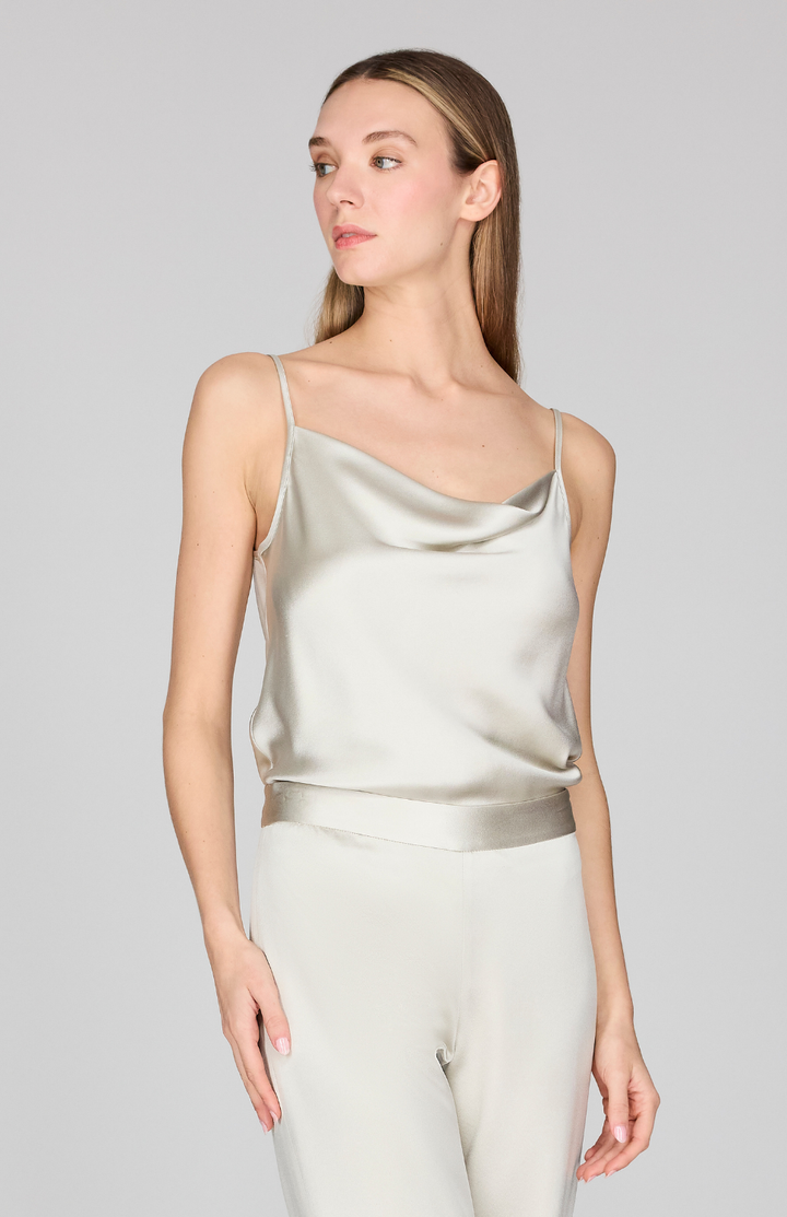 Satin Drape Front Camisole