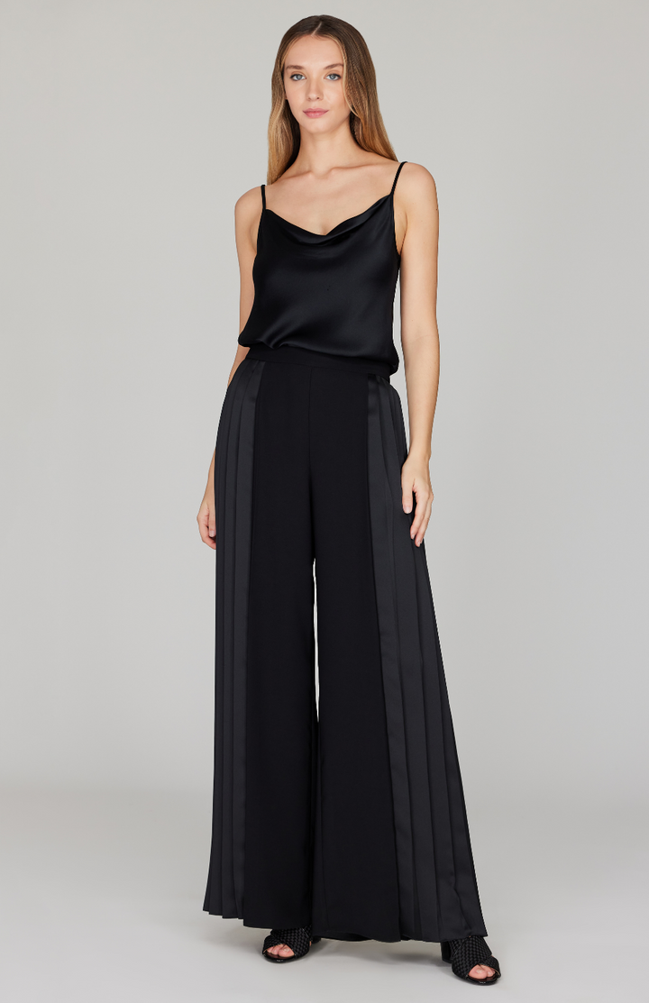 Wide Leg Pant w/ Side Pleat