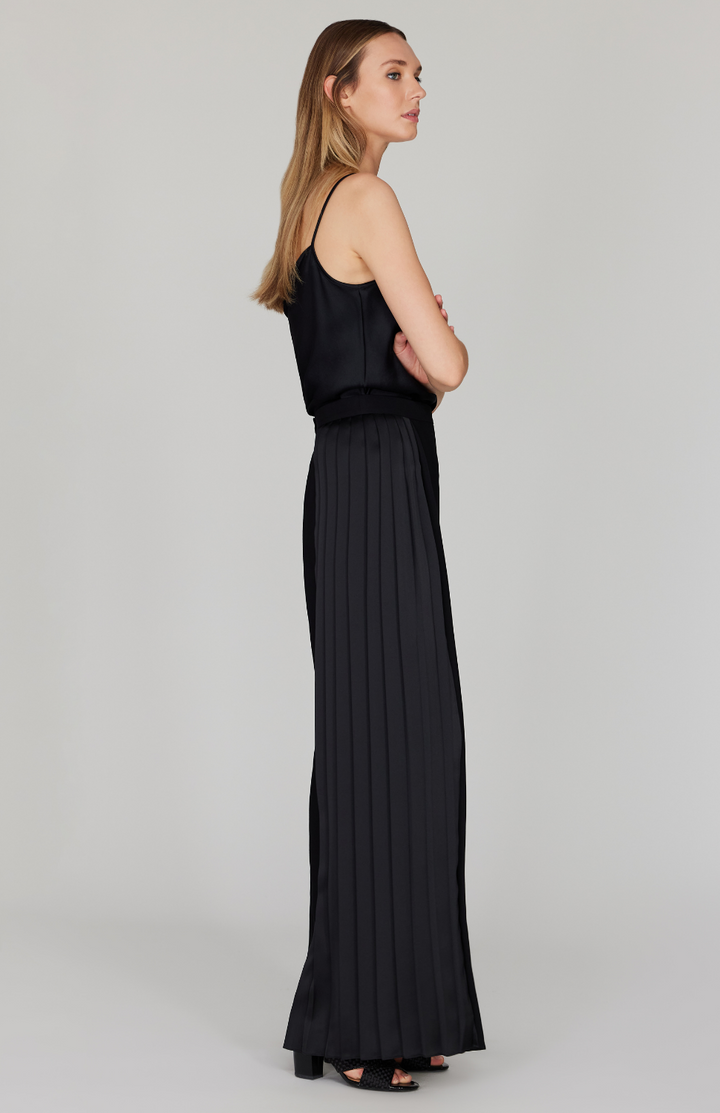 Wide Leg Pant w/ Side Pleat