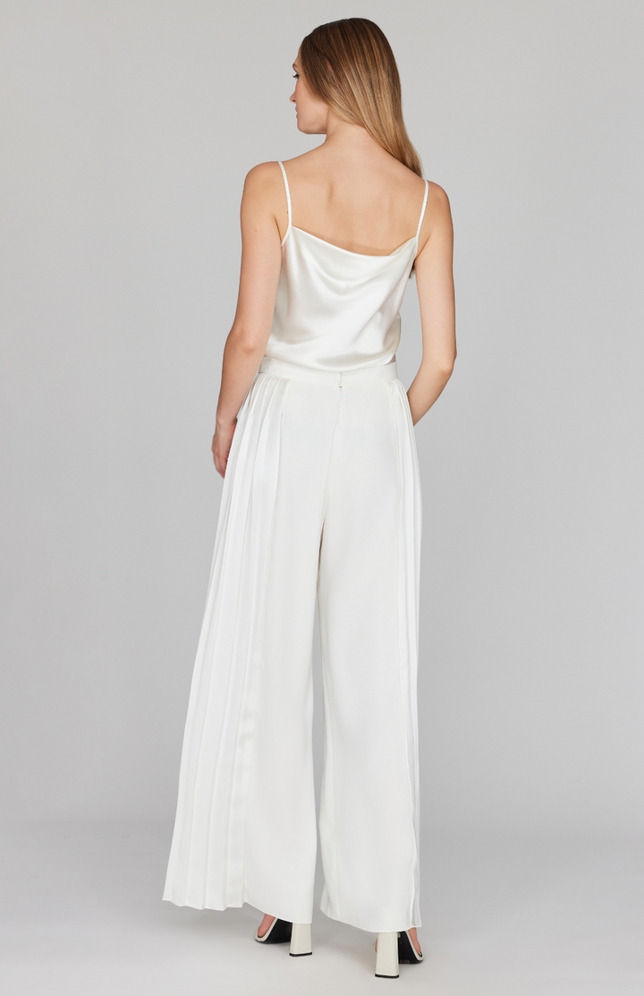 Wide Leg Pant w/ Side Pleat