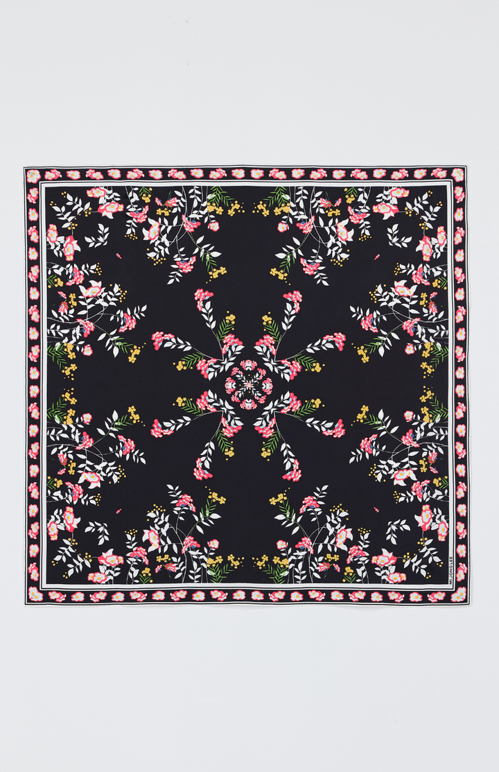 Bramble Silk Square Scarf w/ Hand Rolled Hem