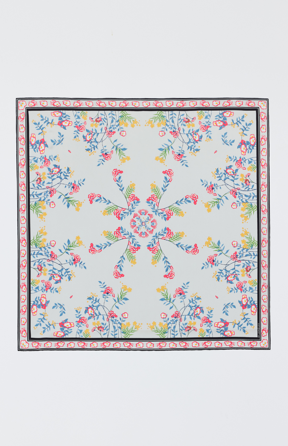 Bramble Silk Square Scarf w/ Hand Rolled Hem