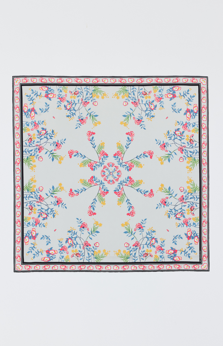 Bramble Silk Square Scarf w/ Hand Rolled Hem