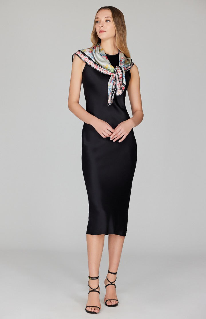 Bramble Silk Square Scarf w/ Hand Rolled Hem