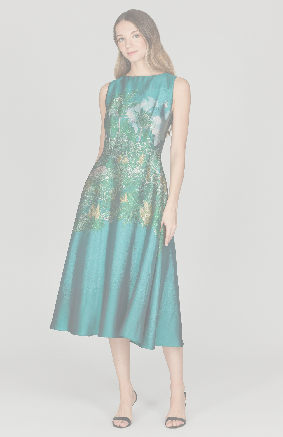 Rainforest Jacquard Fit & Flare Dress