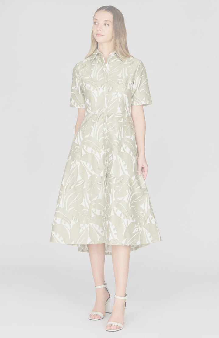 Safari Shirting Fit & Flare Shirt Dress