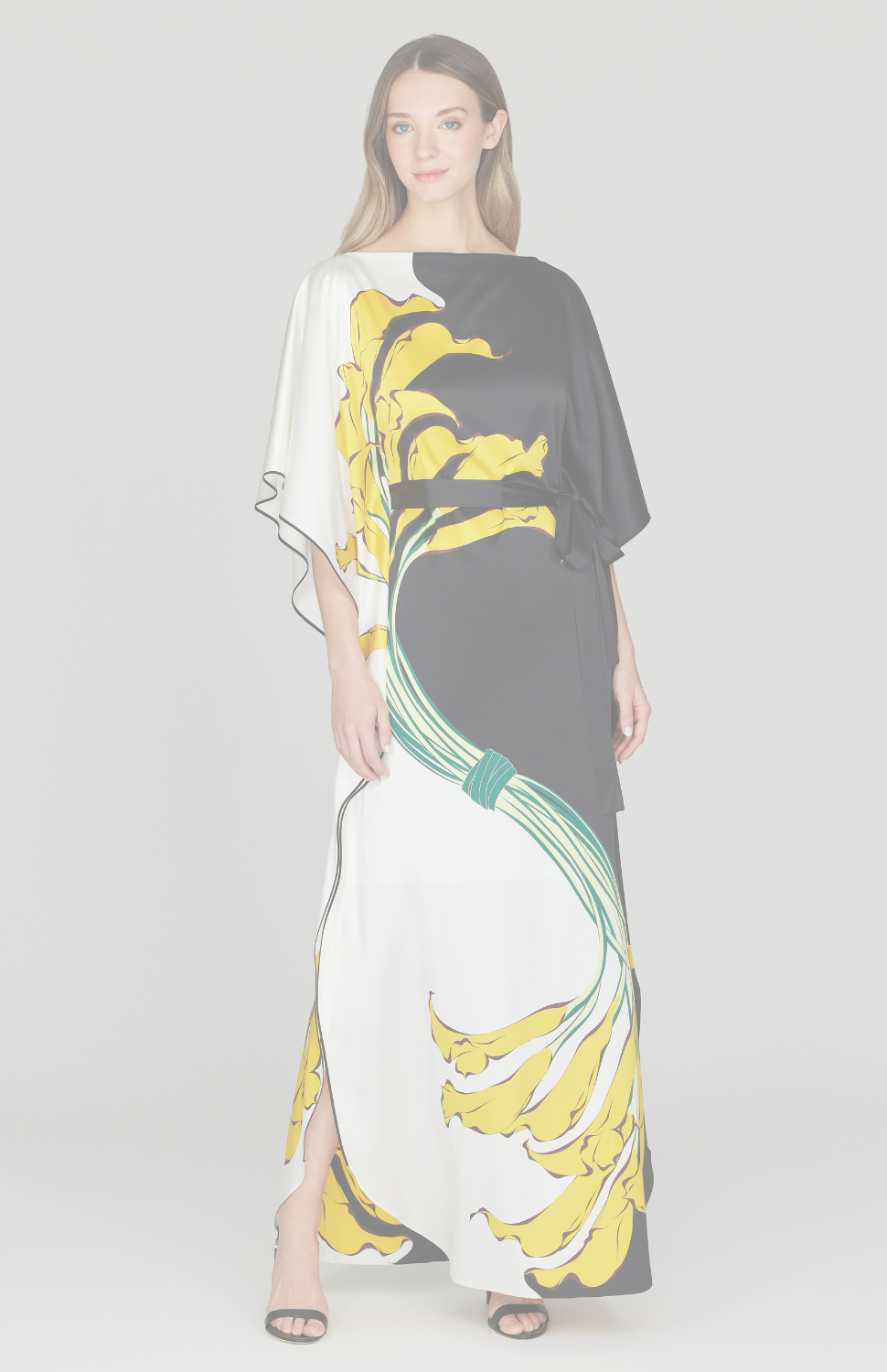 Calla Lily Cascade Gown w/ Belt