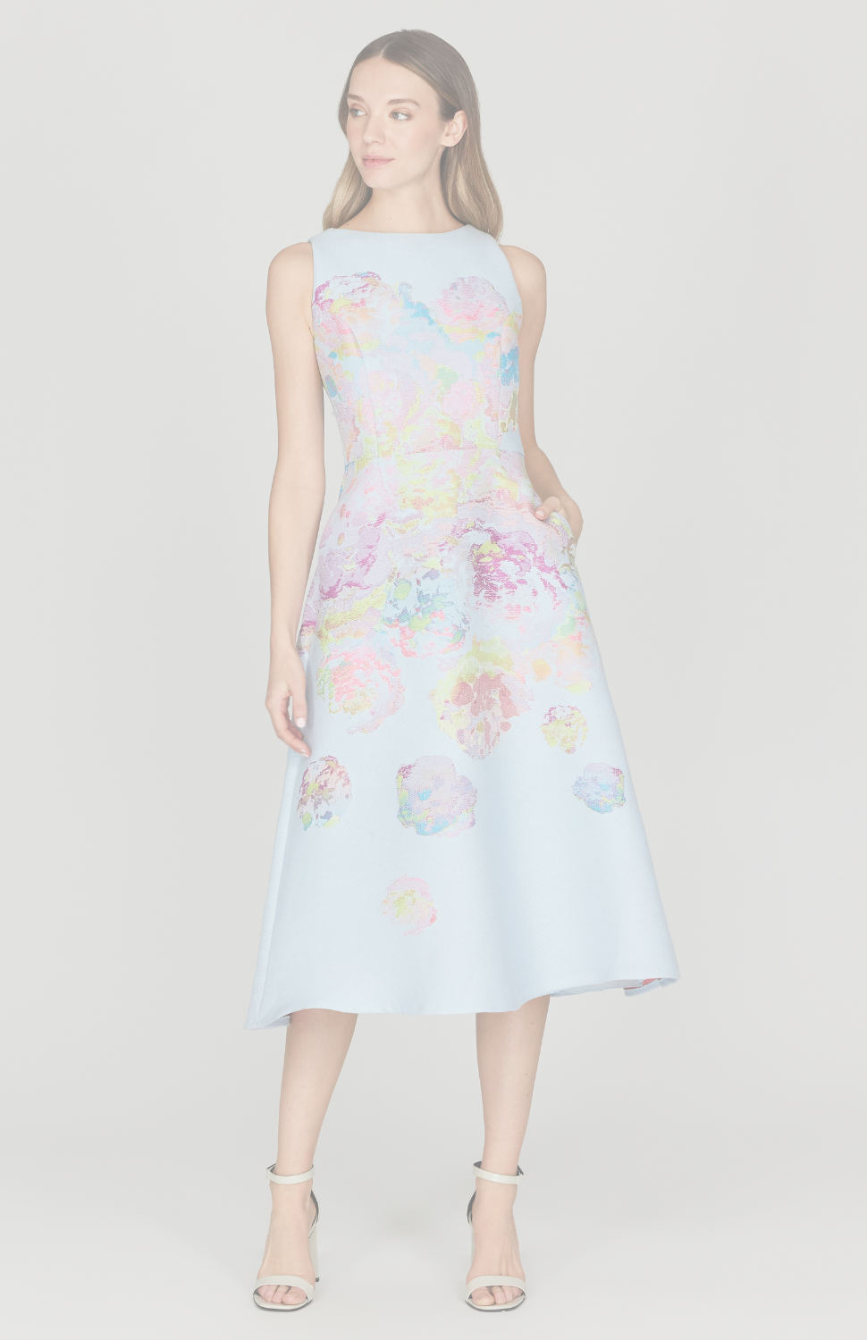 PREORDER Illusory Flora Jacquard Fit & Flare Dress