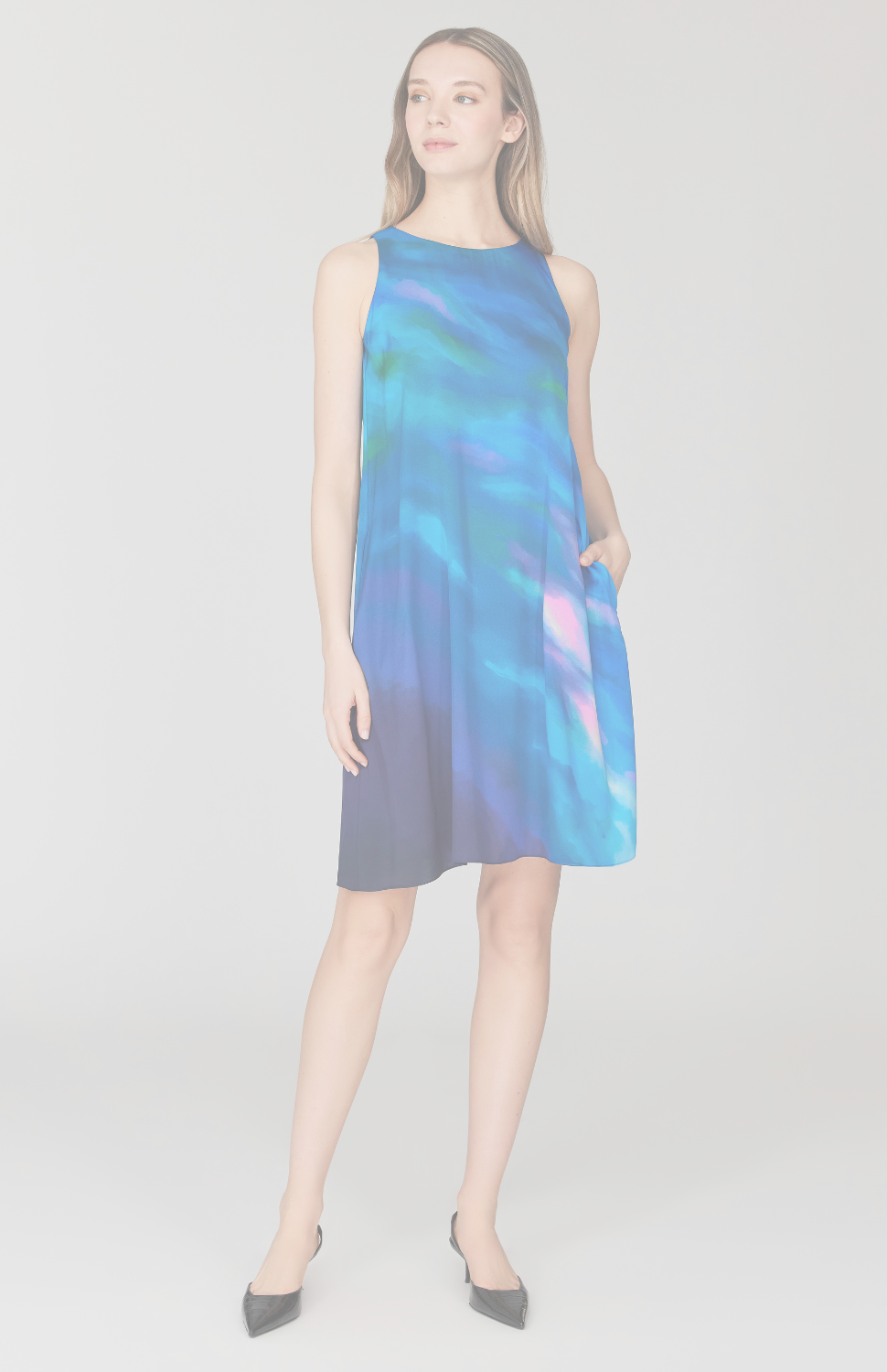Mountainscape Short Trapeze Dress