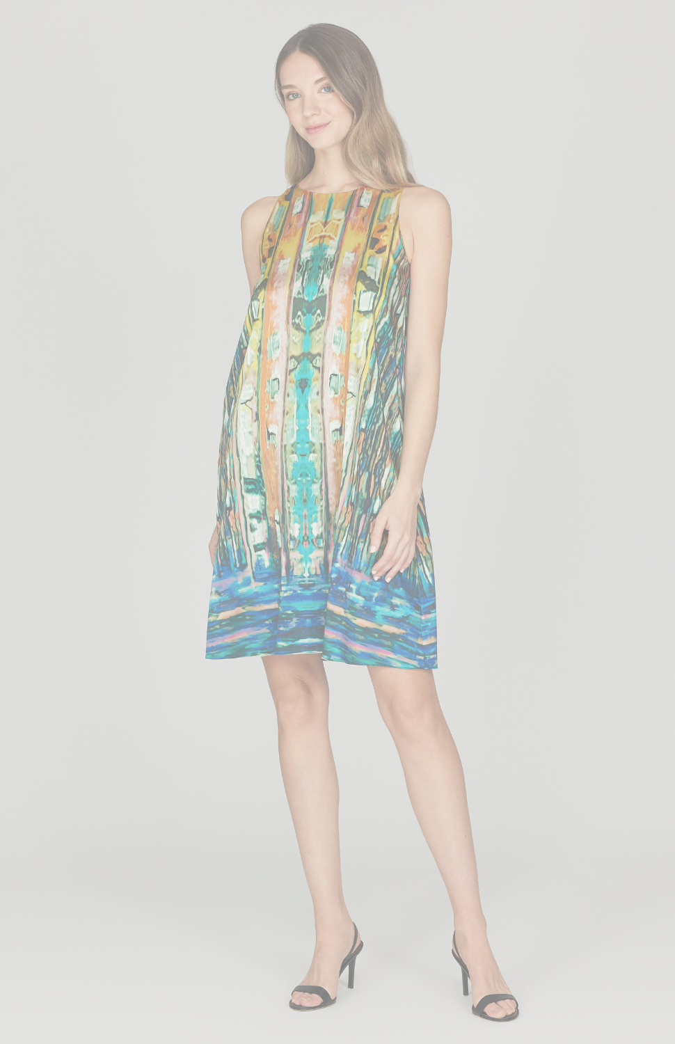 Water Reflection Short Trapeze Dress