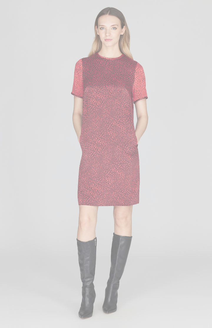 Modern Dot Short Sleeve Shift Dress