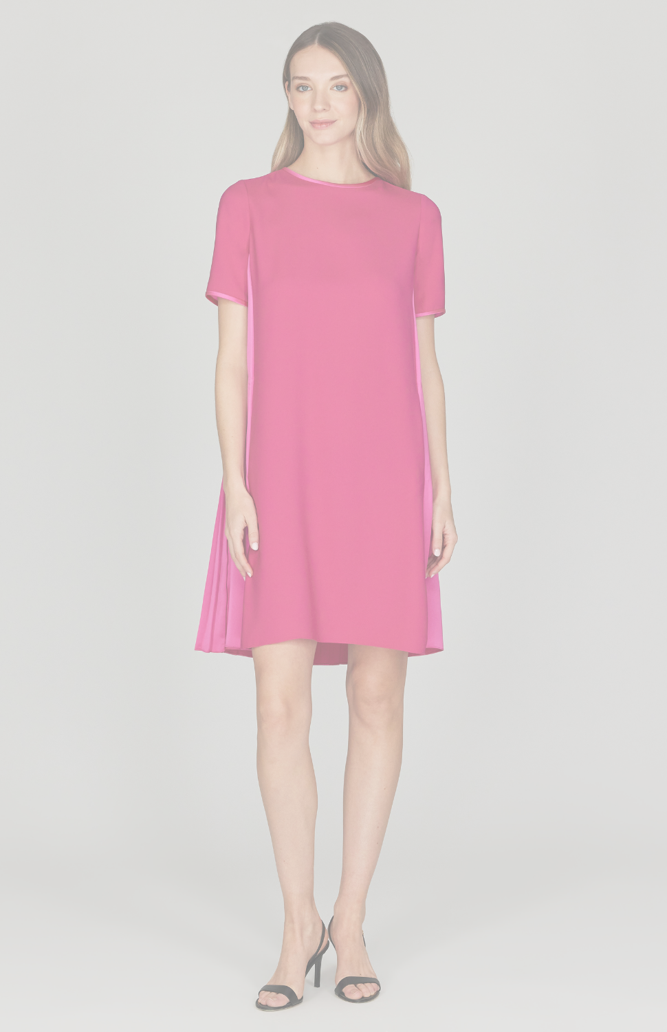 Short Sleeve Pleat Back Dress