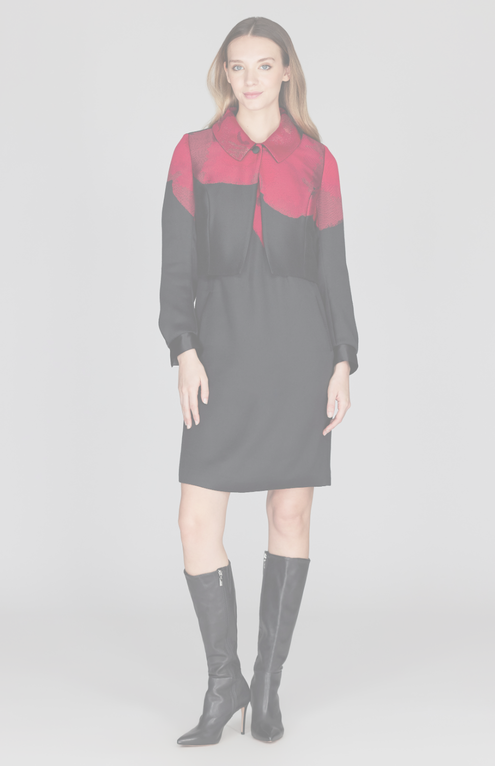 Orchid Jacquard Short Collared Jacket