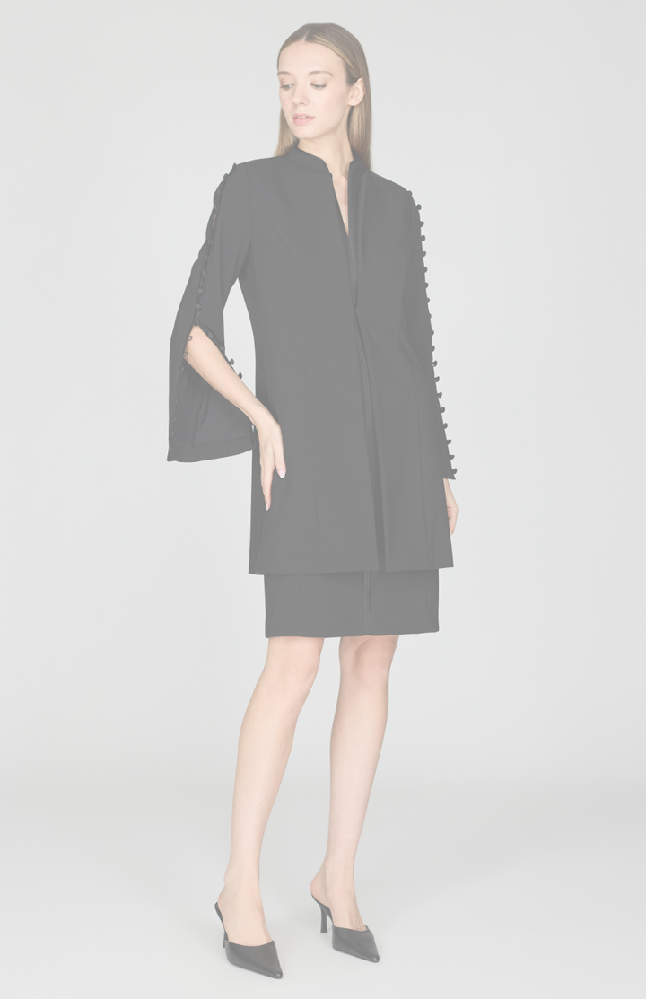 Lightweight Stretch Base Duster Jacket w/ Button Detail