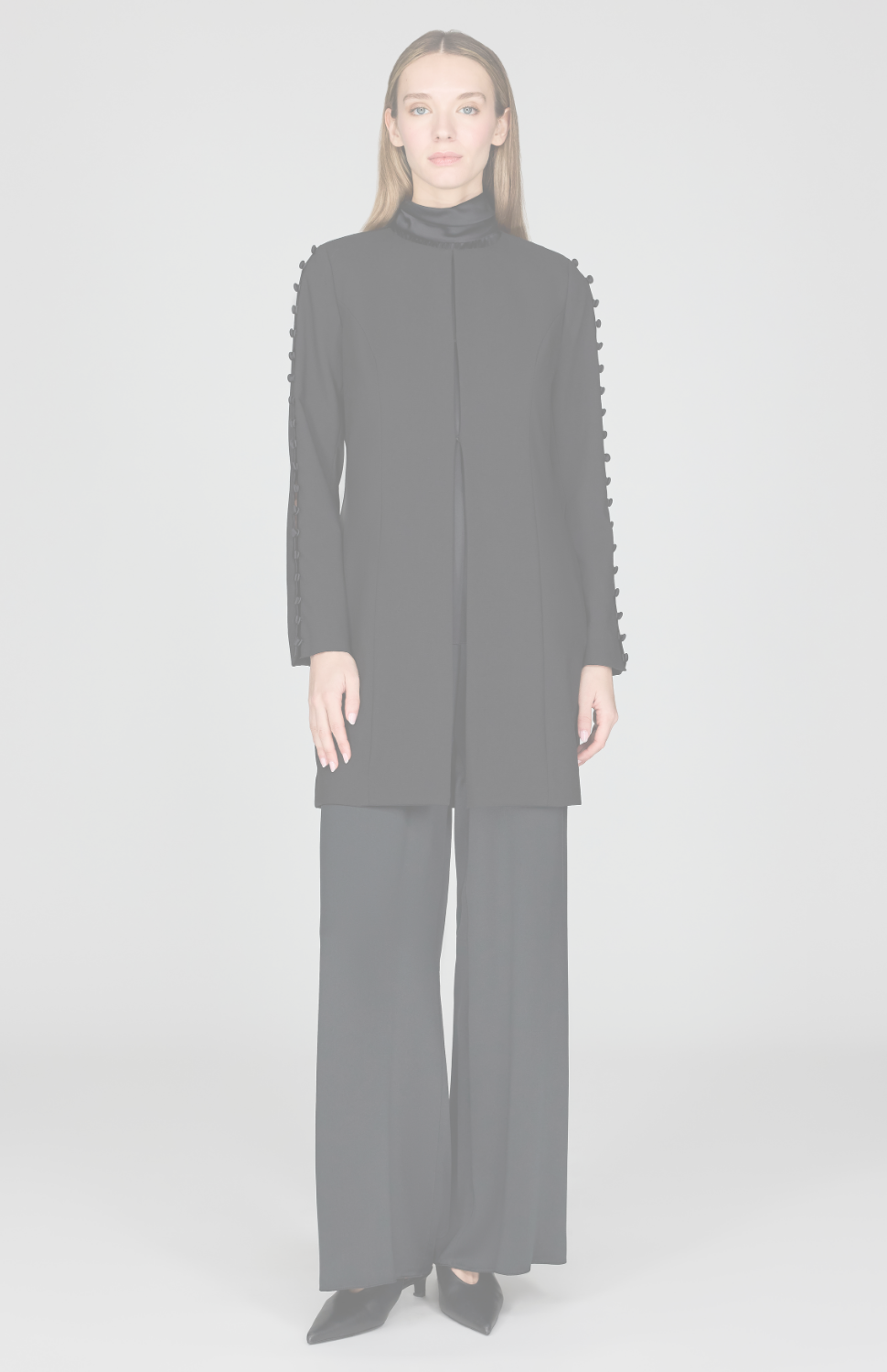 Lightweight Stretch Base Duster Jacket w/ Button Detail