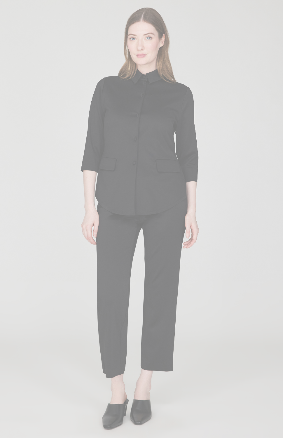 Matte Jersey Fitted Shirt Jacket