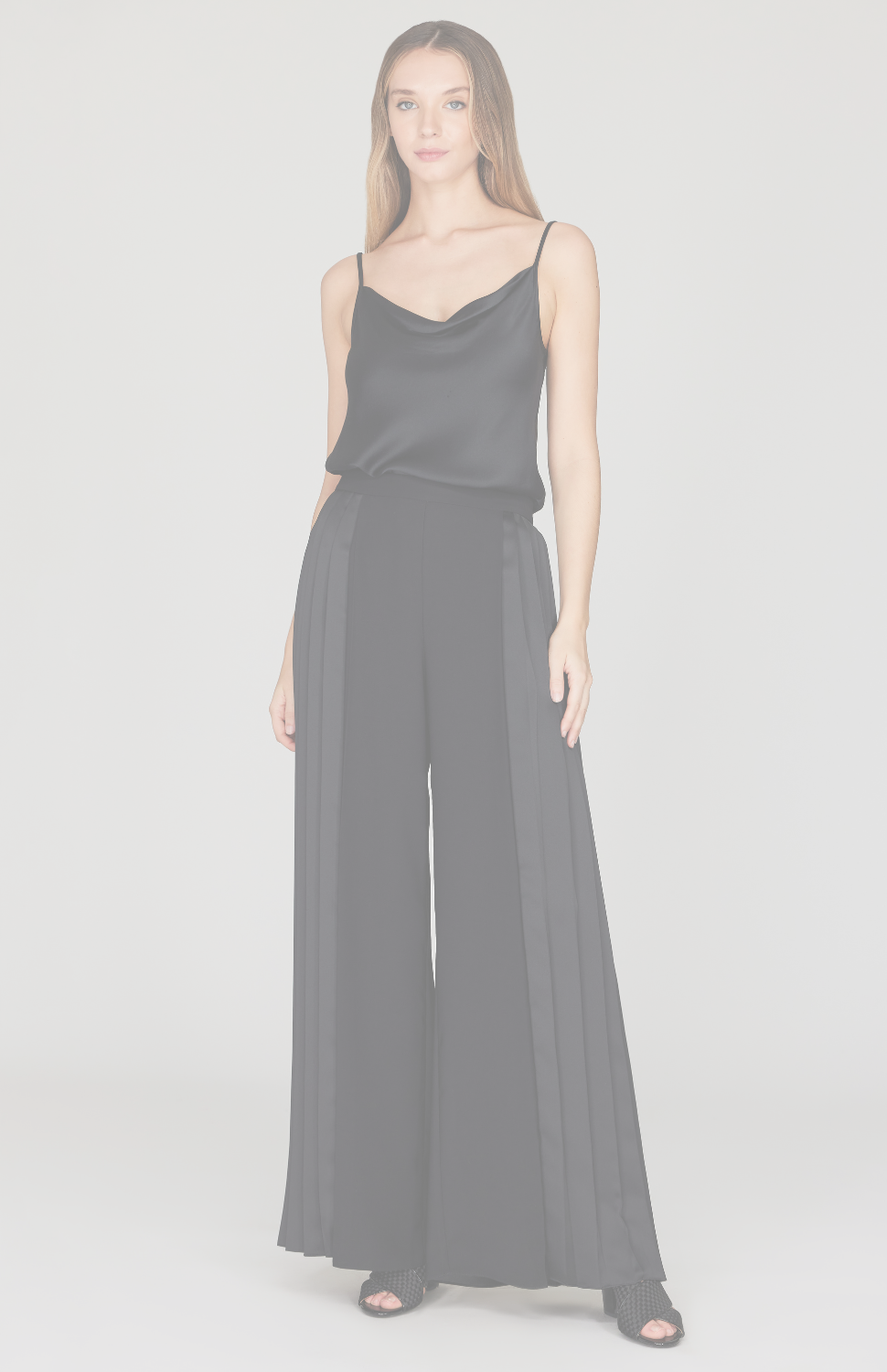 Wide Leg Pant w/ Side Pleat