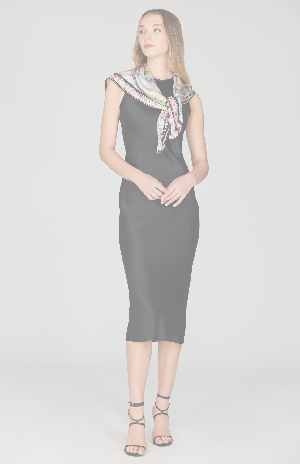 Bramble Silk Square Scarf w/ Hand Rolled Hem