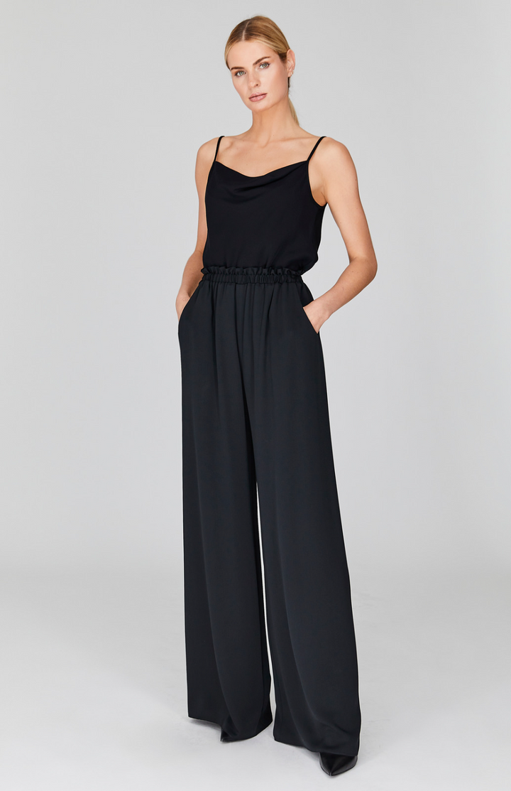 Silk Georgette Pajama Pants w/ Elastic Waist