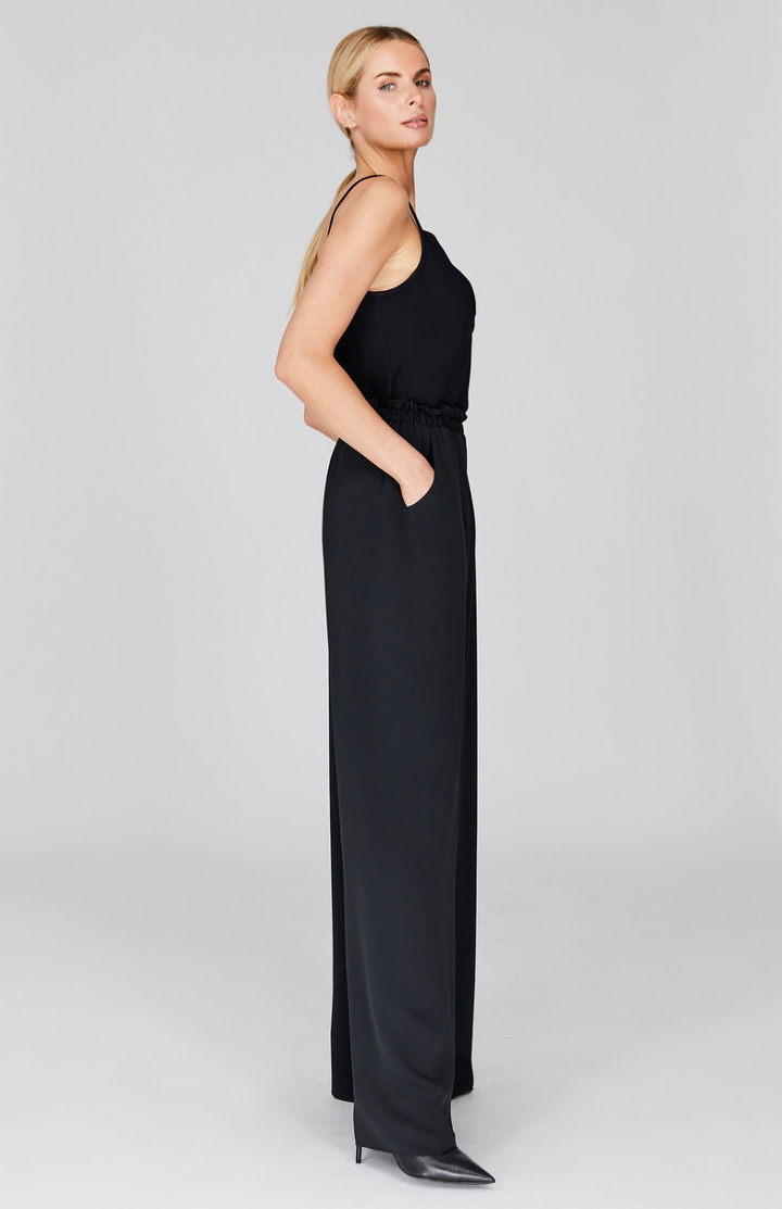 Silk Georgette Pajama Pants w/ Elastic Waist